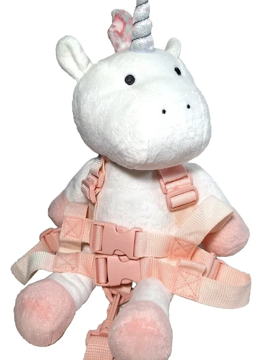 Travel Bug Toddler Safety Harness Unicorn Backpack - Pink and White - Picture 3 of 8